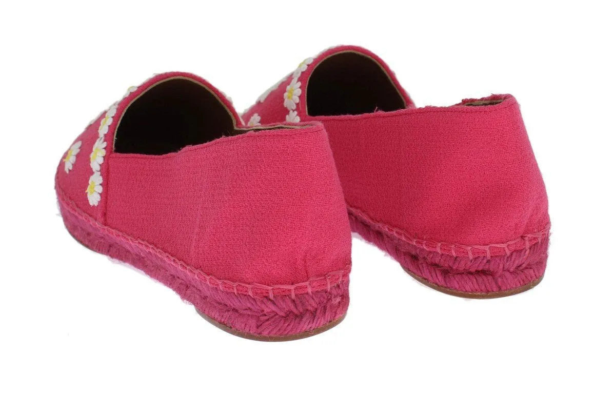 Pink Wool Espadrilles Loafers