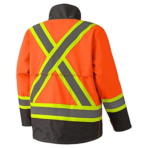 Pioneer V1200250 Heavy-Duty Waterproof Reflective Safety Jacket, Multiple Ventilation Panels