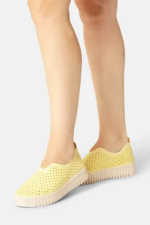 Platform Tulip Skor - Lemon Drop