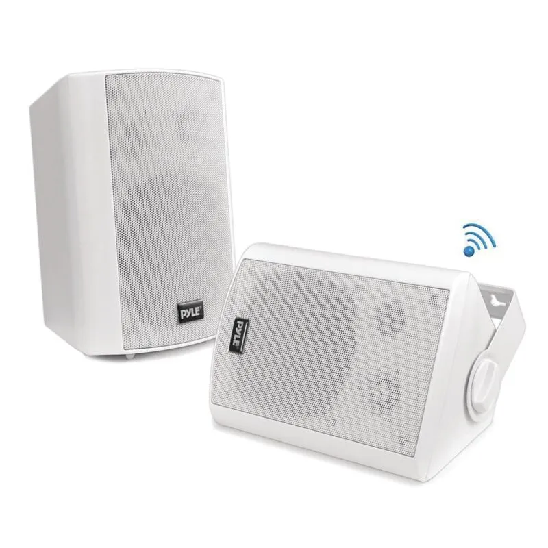 Pyle Home PDWR61BTWT 6.5" Indoor/Outdoor Wall-Mount Bluetooth Speaker System (Wh