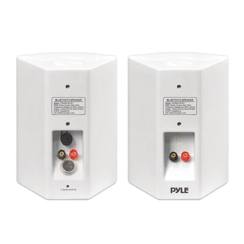 Pyle Home PDWR61BTWT 6.5" Indoor/Outdoor Wall-Mount Bluetooth Speaker System (Wh