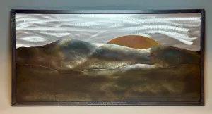"MOUNTAIN SUNRISE" HAND FORGED METAL WALL HANGING