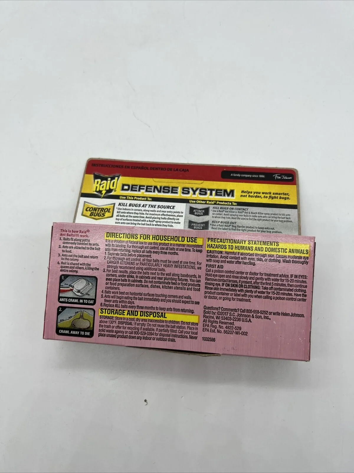 Raid Indoor Outdoor Ant Baits Kill Colony 4 Pack Child Resistant