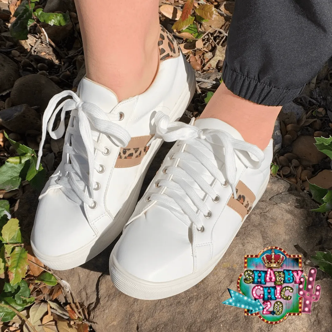 Remi White/Tan Tennis Shoe