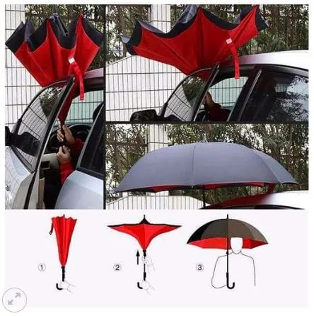 Reversible Umbrella - Blue Flower