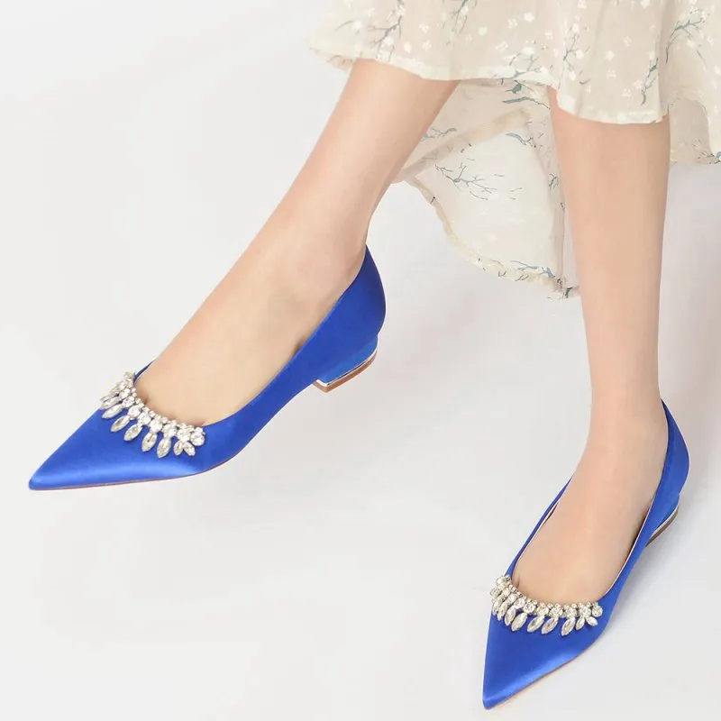 Rhinestone Cocktail Pointed Toe Flats
