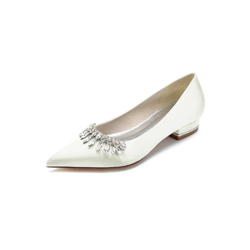 Rhinestone Cocktail Pointed Toe Flats