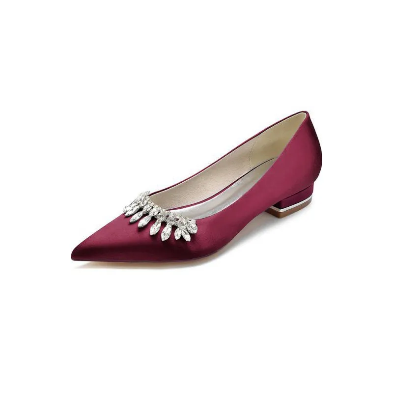 Rhinestone Cocktail Pointed Toe Flats