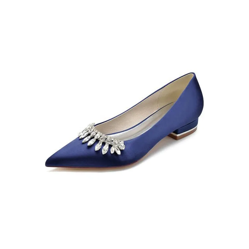 Rhinestone Cocktail Pointed Toe Flats