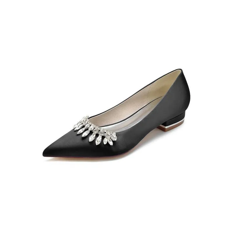 Rhinestone Cocktail Pointed Toe Flats