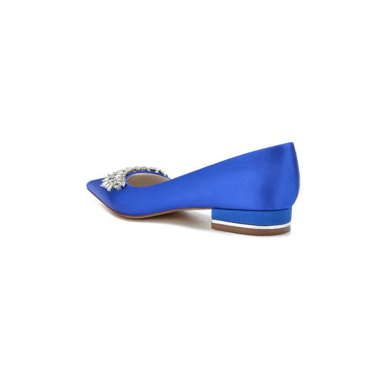 Rhinestone Cocktail Pointed Toe Flats