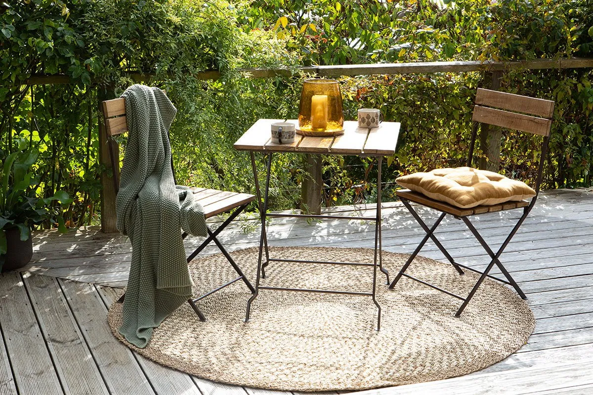 Rishikesh Reclaimed Wood & Iron Folding Chairs - (Set of 2)