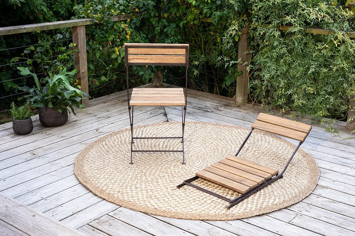 Rishikesh Reclaimed Wood & Iron Folding Chairs - (Set of 2)