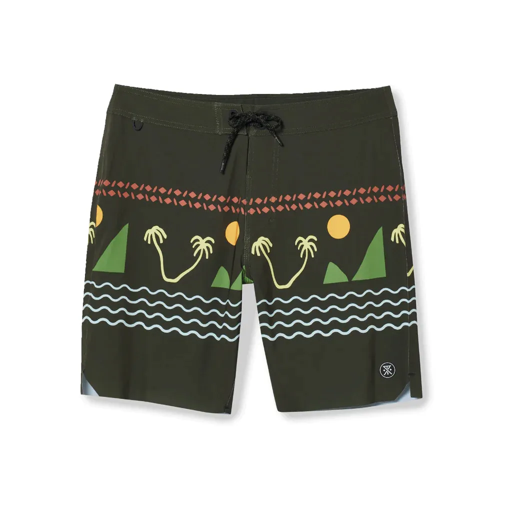 Roark Passage Primo 18" Island Time Military Boardshorts