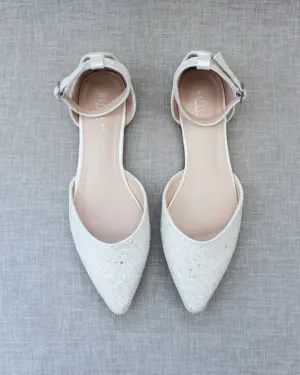 Rock Glitter Ankle Strap Flats