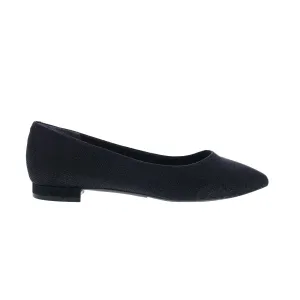 Rockport Total Motion Adelyn CJ3306 Womens Black Canvas Ballet Flats Shoes