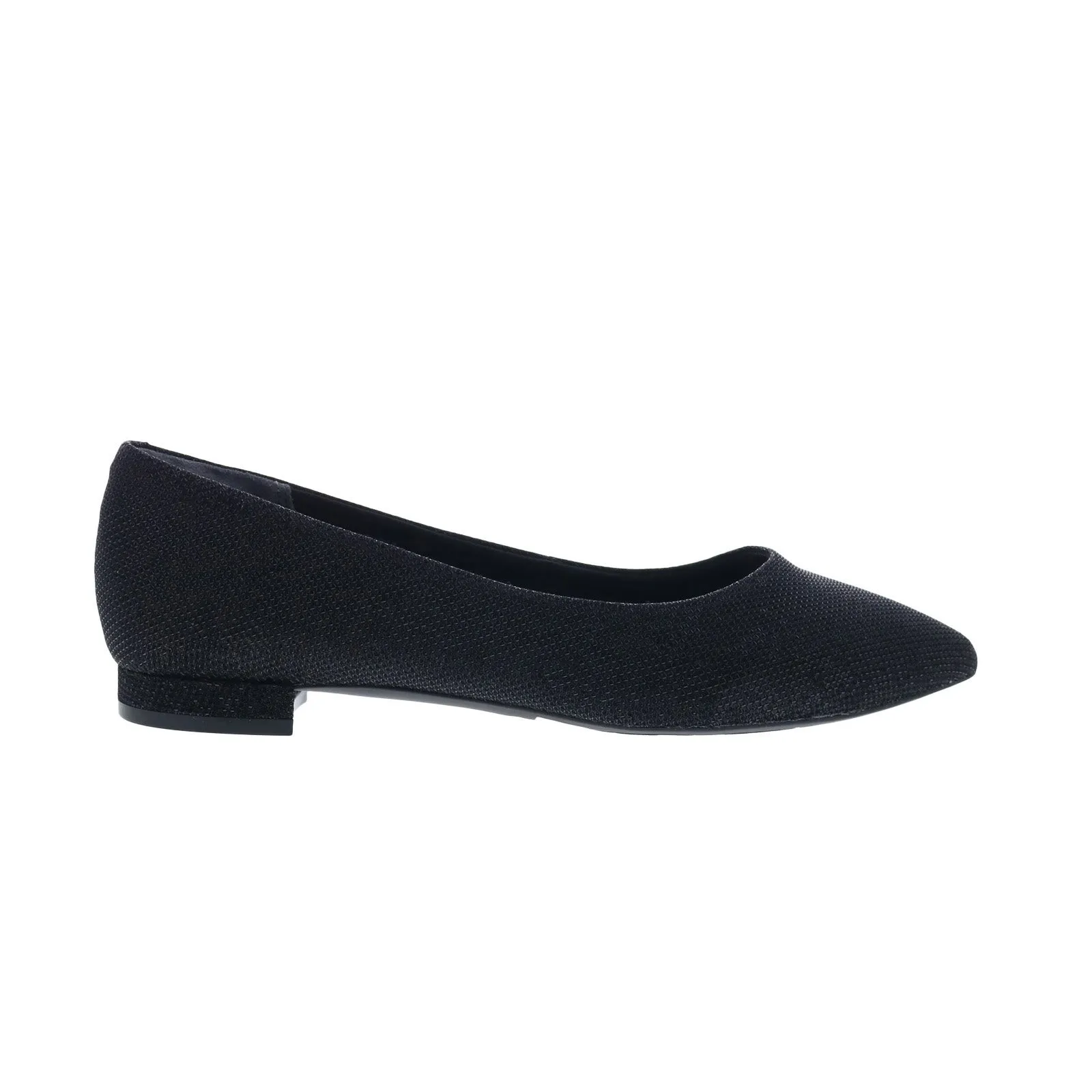 Rockport Total Motion Adelyn CJ3306 Womens Black Canvas Ballet Flats Shoes
