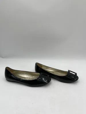Roger Vivier Gommettine Black Patent Leather Round Toe Ballerina Flats Womens 35 - Very Good