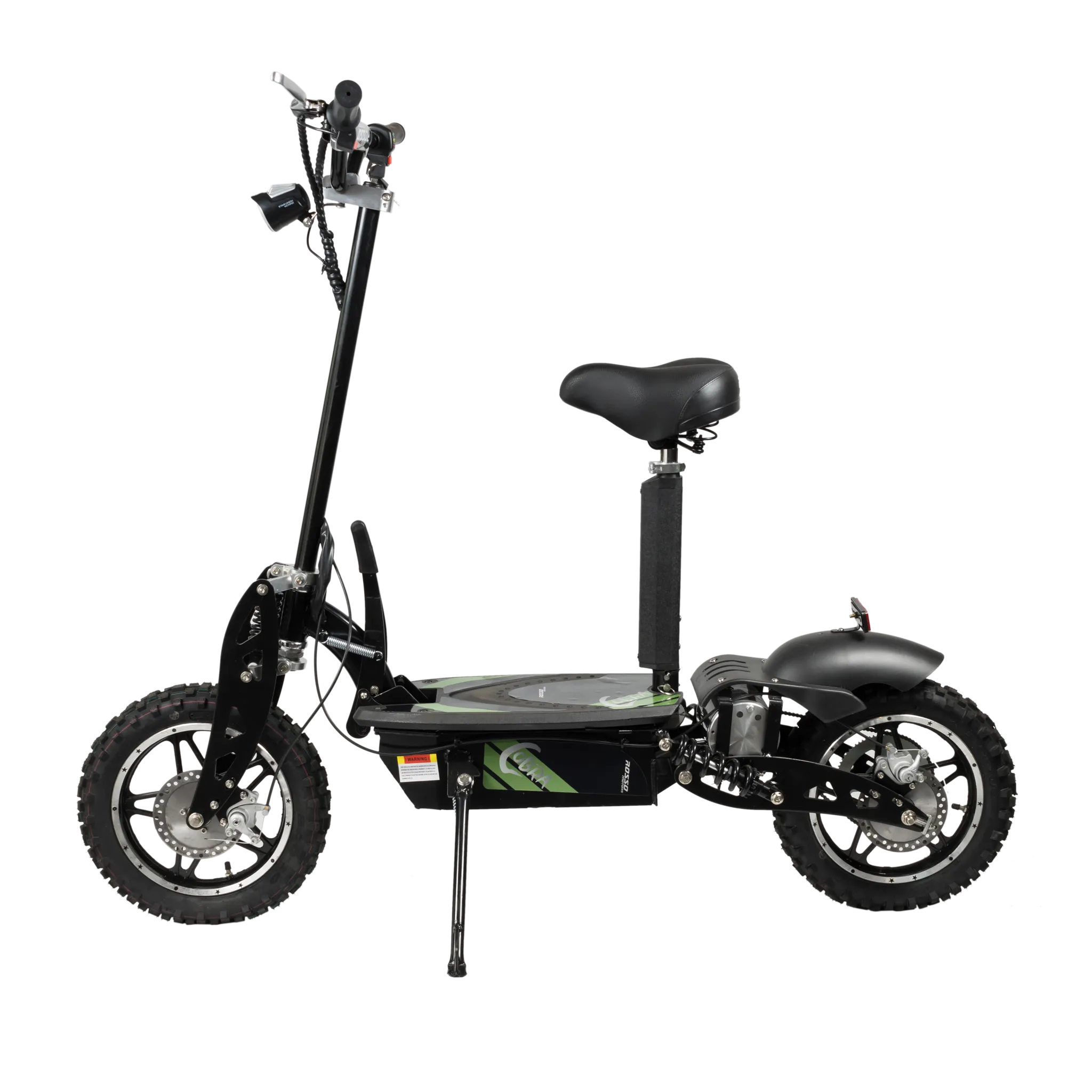 Rosso Cobra Foldable Stand Kick Electric Scooter with Seat Green