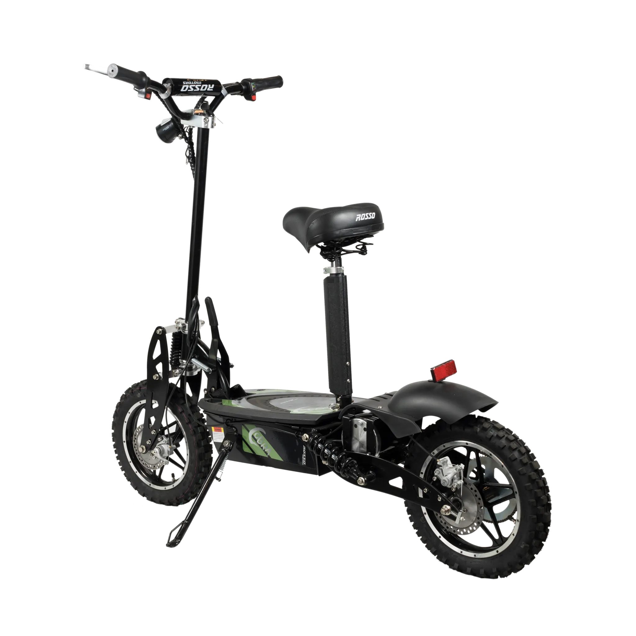 Rosso Cobra Foldable Stand Kick Electric Scooter with Seat Green