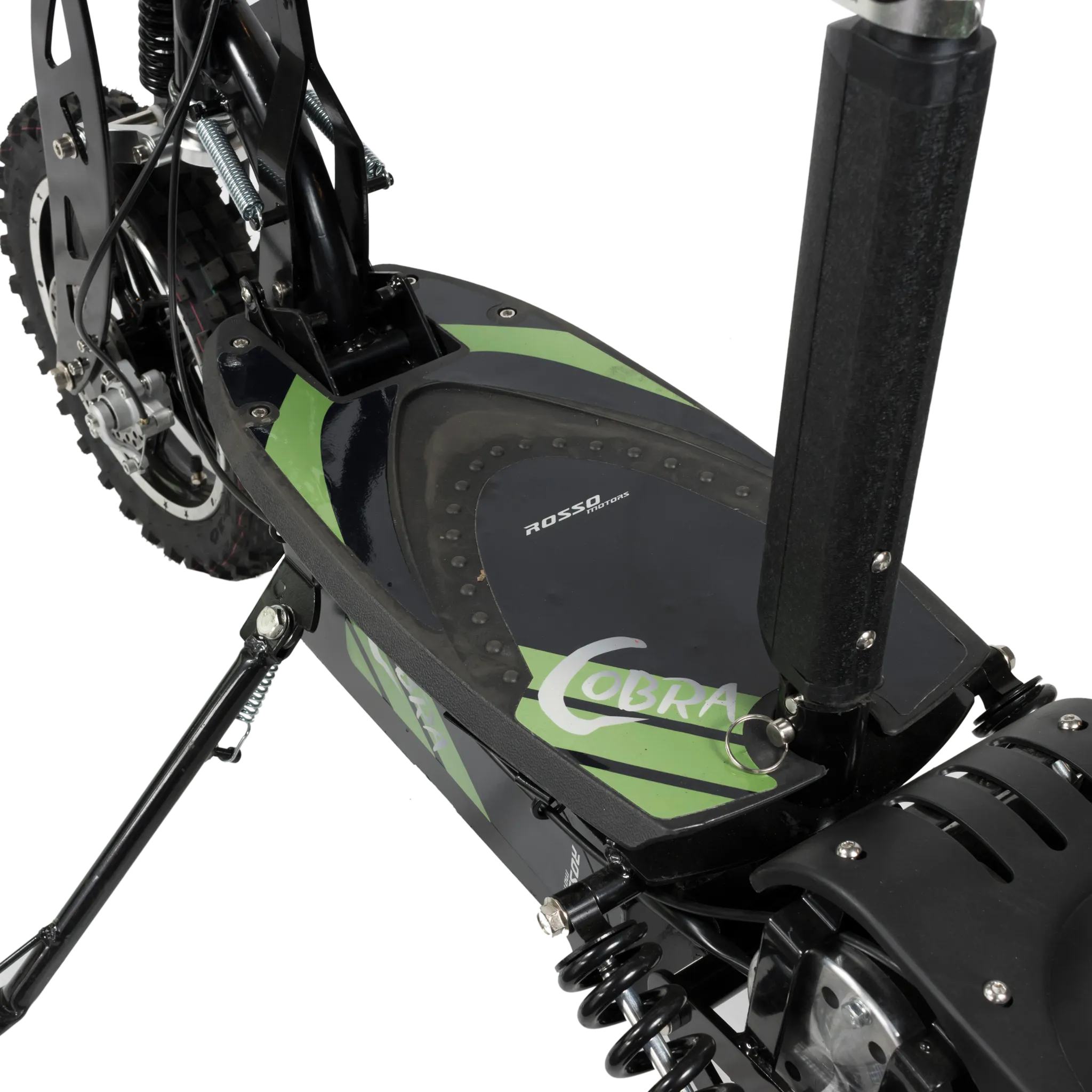 Rosso Cobra Foldable Stand Kick Electric Scooter with Seat Green