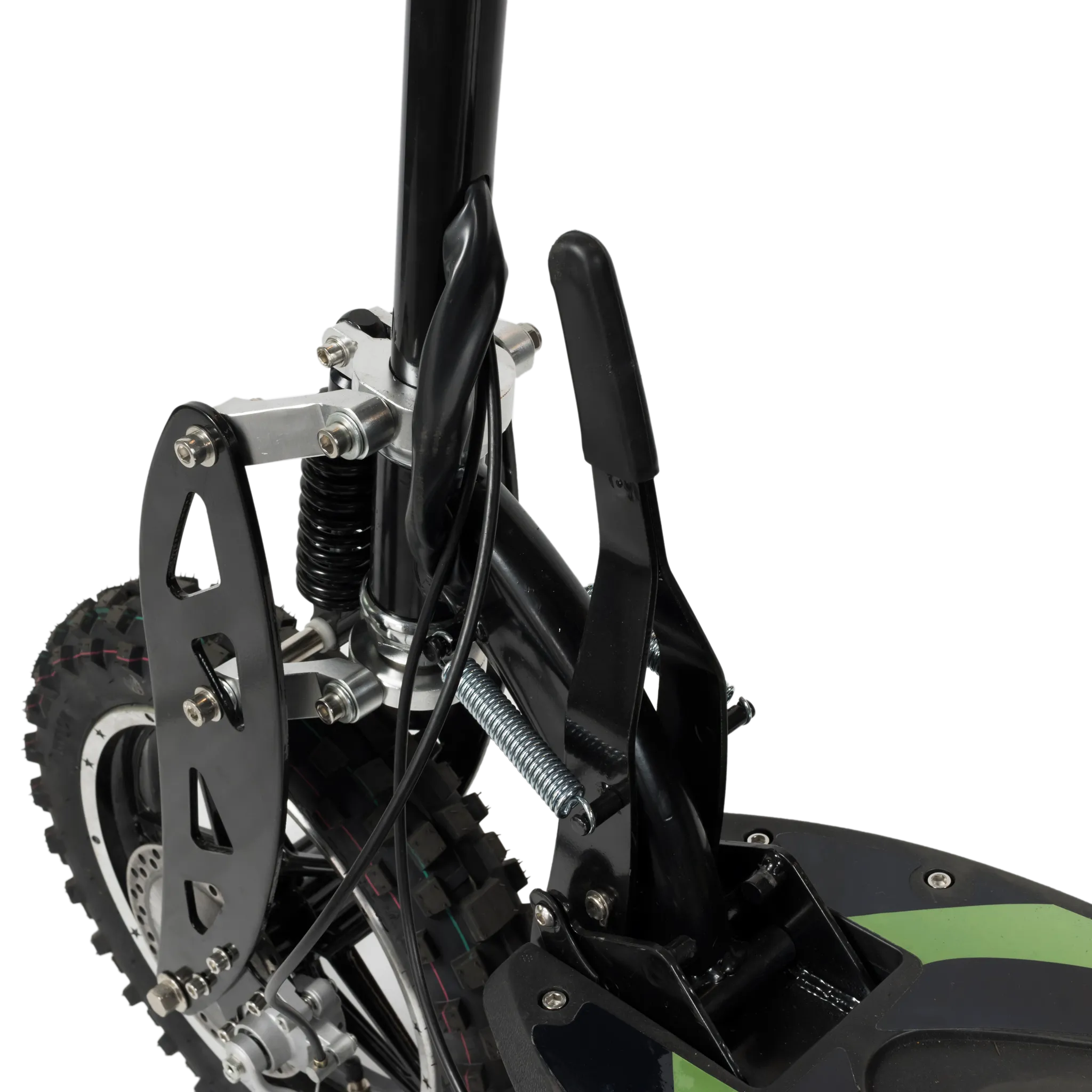 Rosso Cobra Foldable Stand Kick Electric Scooter with Seat Green