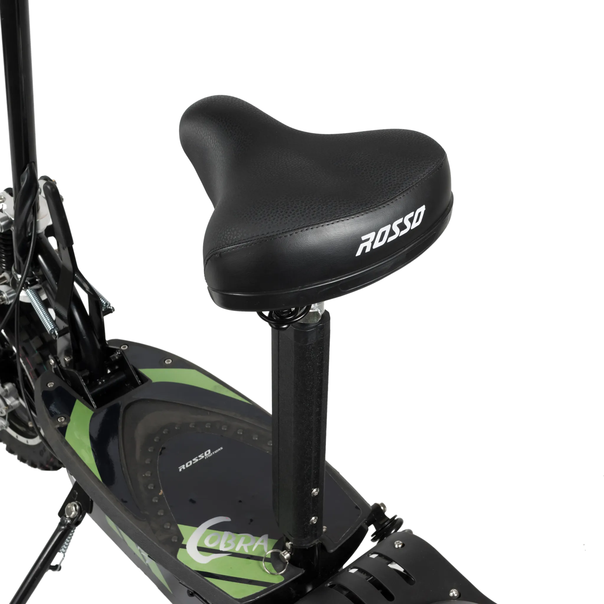 Rosso Cobra Foldable Stand Kick Electric Scooter with Seat Green