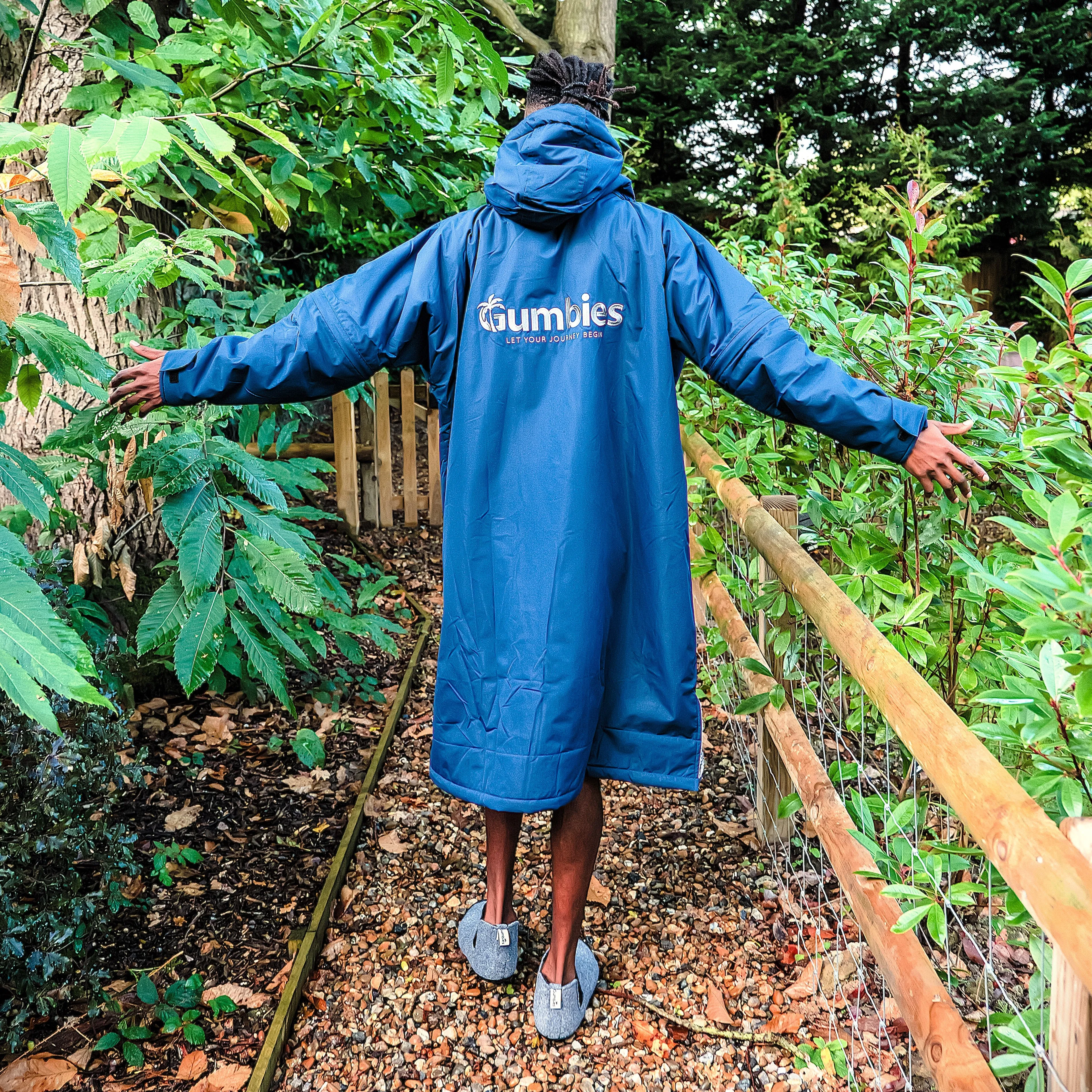S-Cape Changing Robe - Navy & Grey