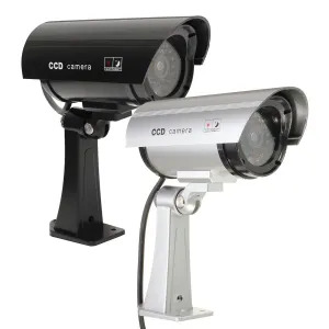 Safurance Indoor Outdoor Solar Power Dummy Fake Imitation Home CCTV Security Camera LED Safety
