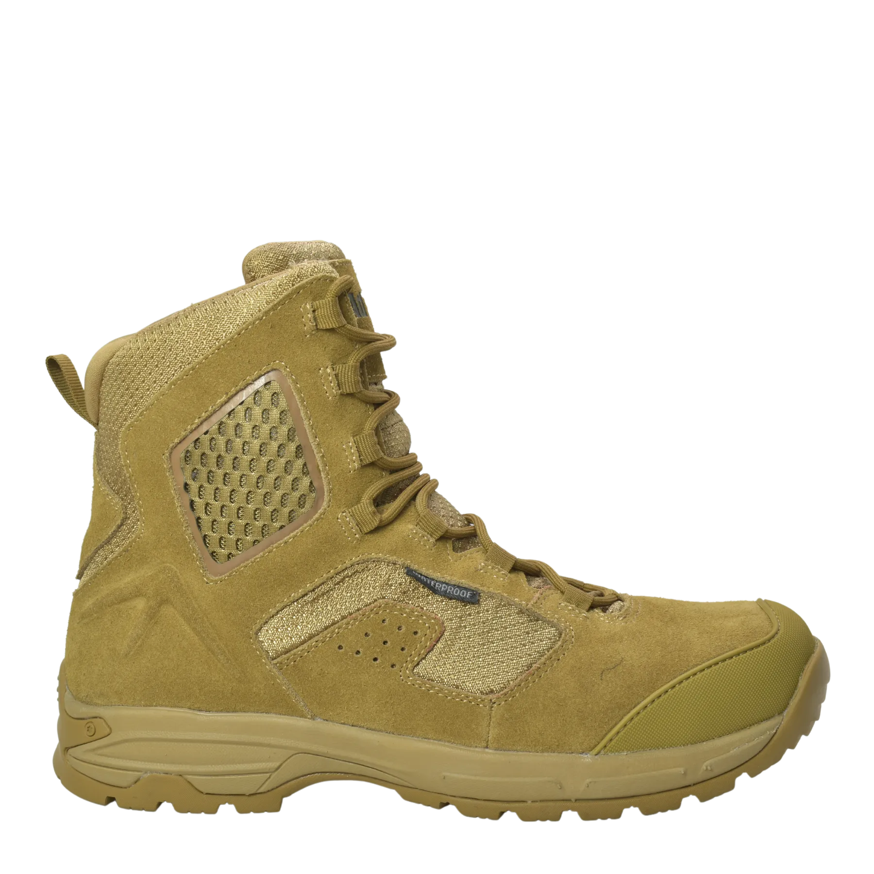 Sandbox - Men's 8" Coyote Suede Tactical Boot w/ Side Zipper & Waterproof membrane - KT1010