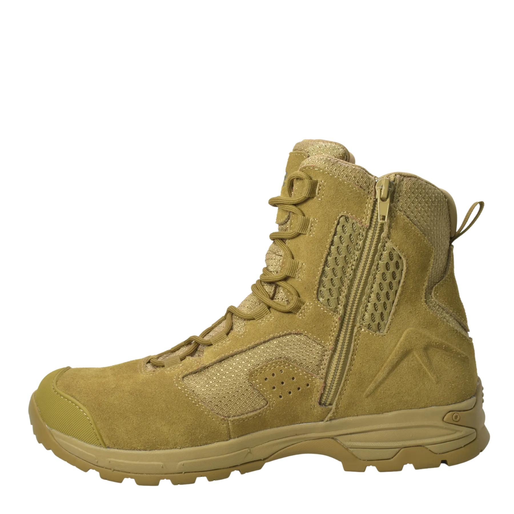 Sandbox - Men's 8" Coyote Suede Tactical Boot w/ Side Zipper & Waterproof membrane - KT1010