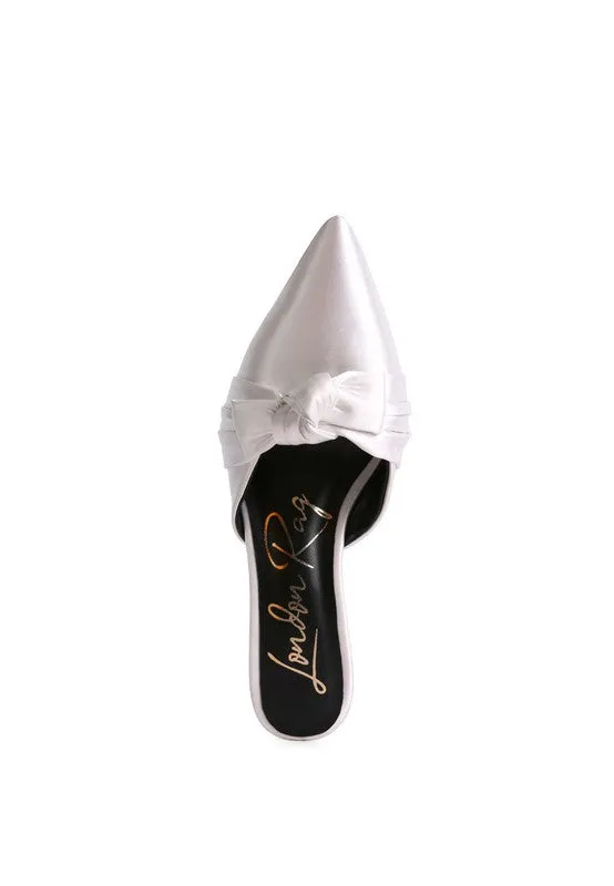 Satin Dress High Heel Mule Sandals