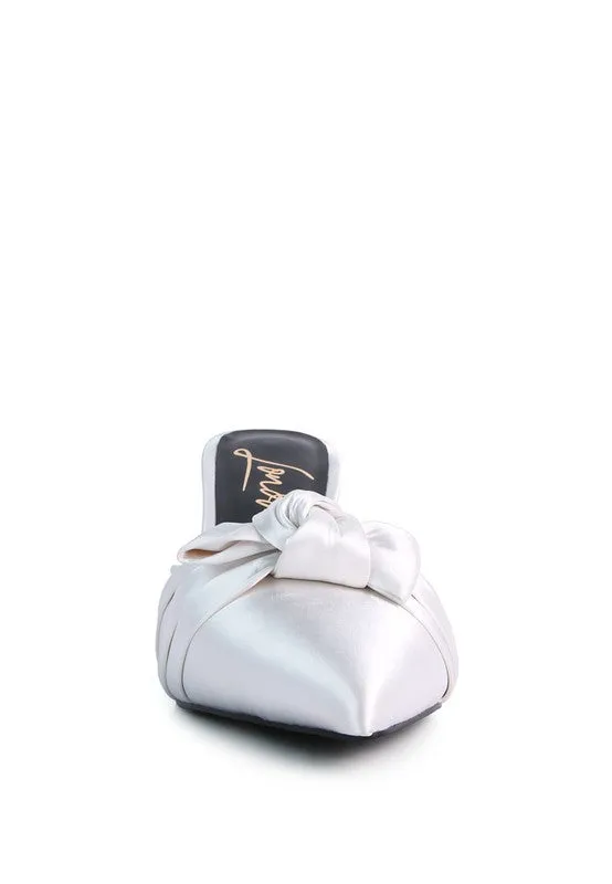 Satin Dress High Heel Mule Sandals