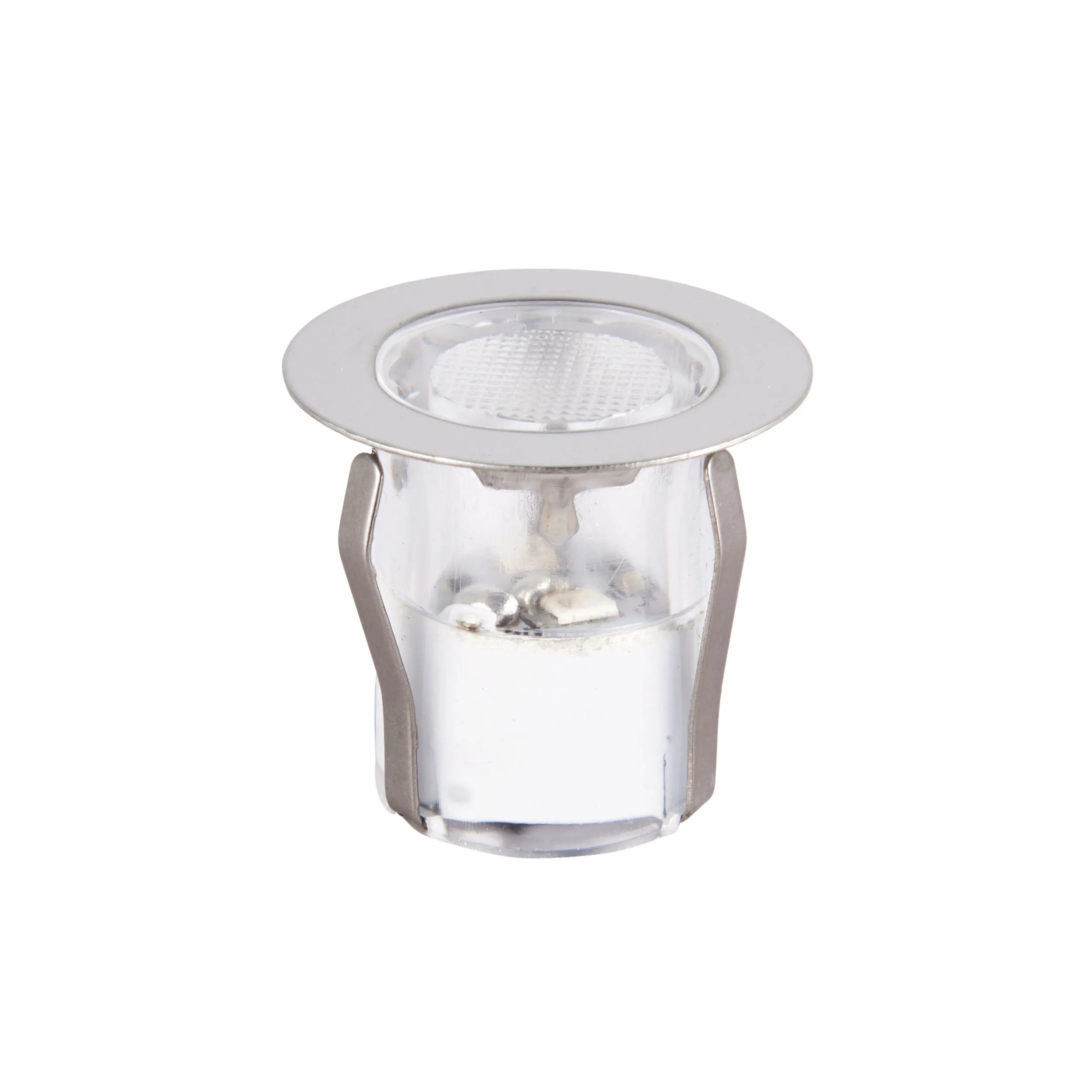 Saxby 13889 Ikon round 30mm kit IP67 0.45W Polished stainless steel & clear pc 10 x 0.45W LED module (SMD 2835) Daylight White