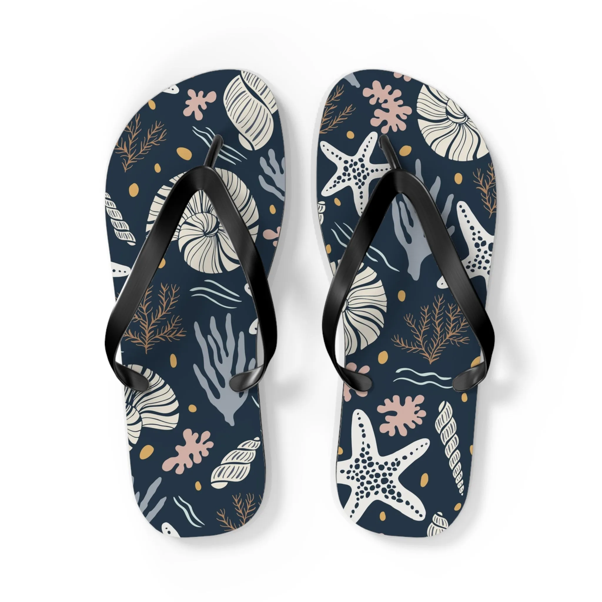 Sea Shells Flip Flops