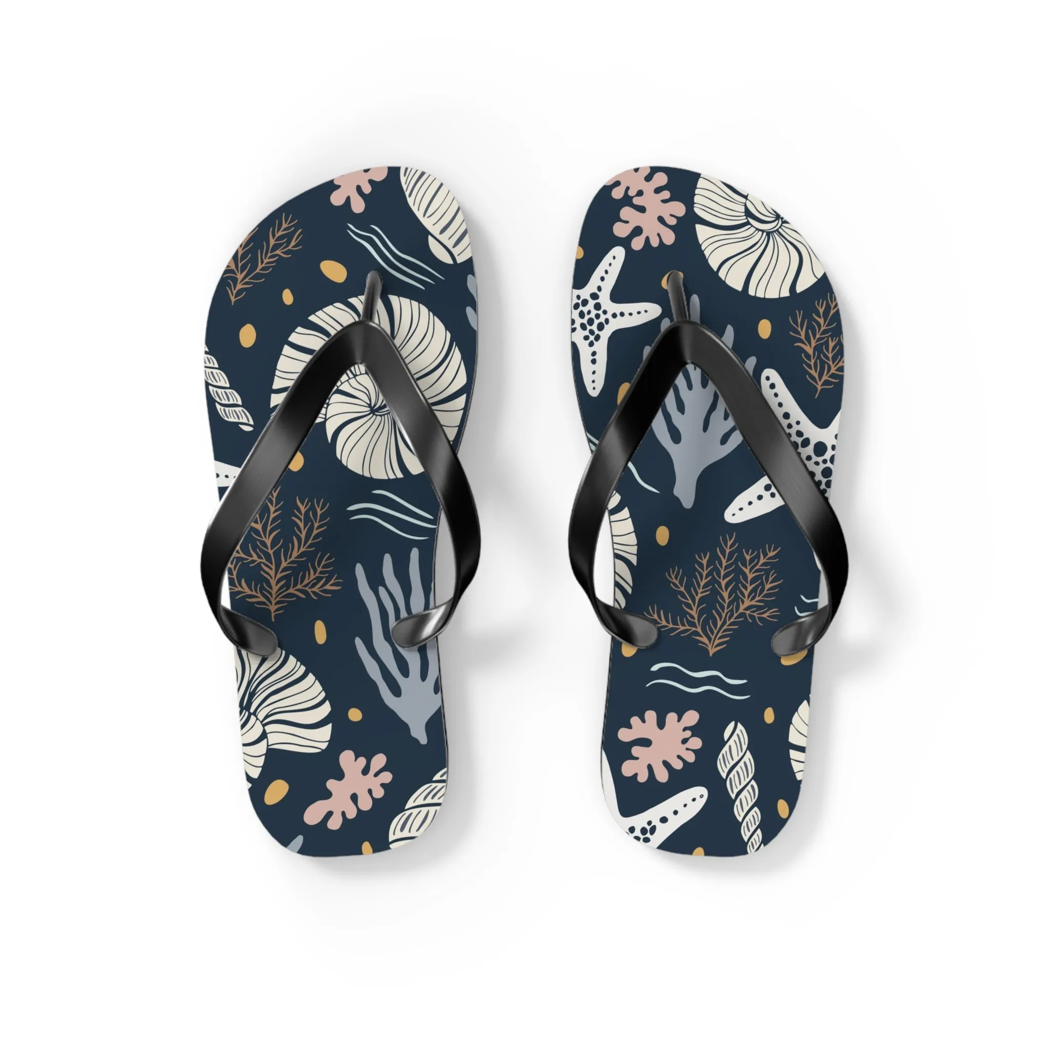 Sea Shells Flip Flops