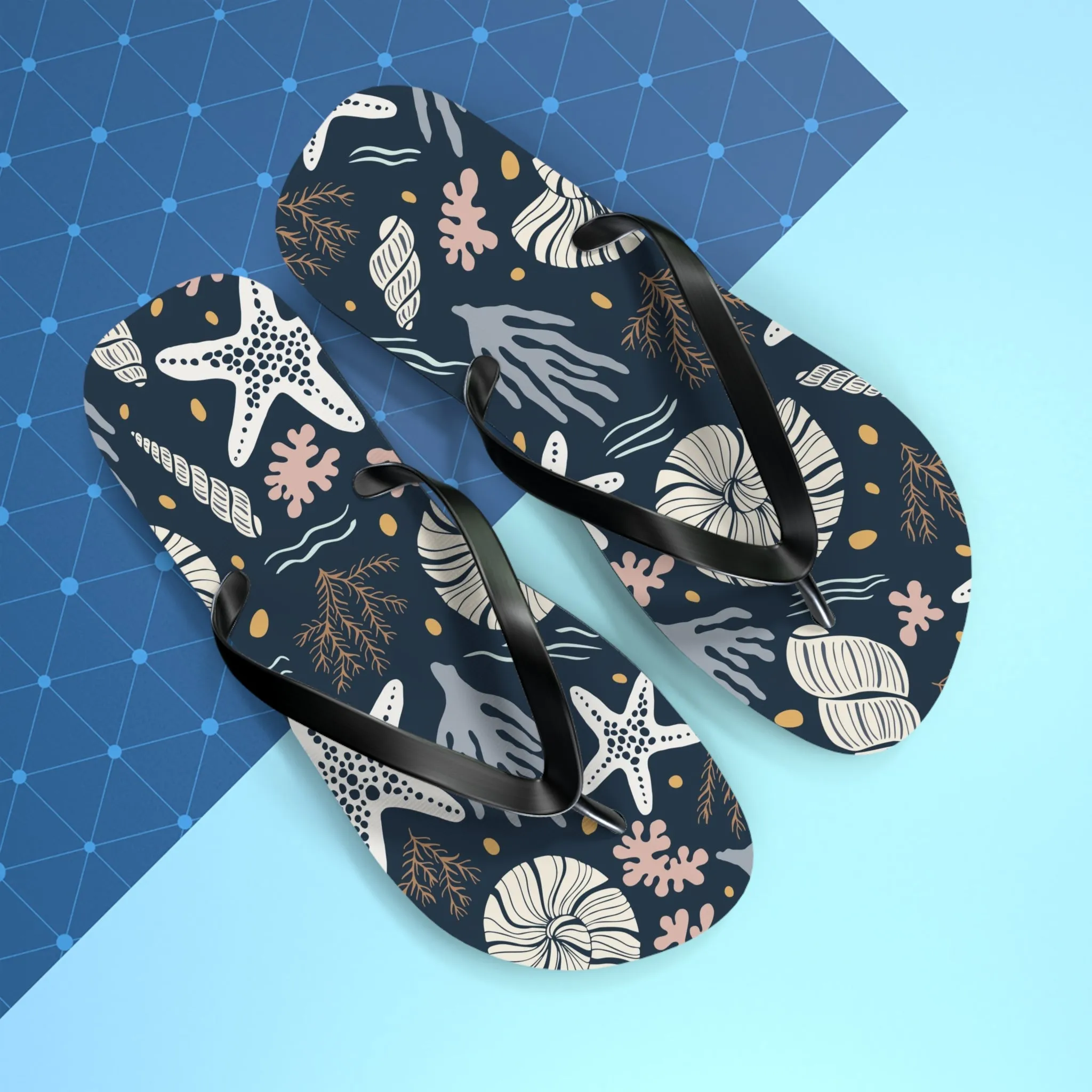 Sea Shells Flip Flops