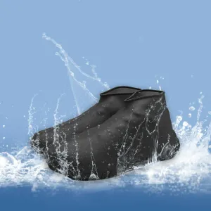 Silicone Shoe Covers – Waterproof, Reusable & Easy to Carry (Black, Free Size)