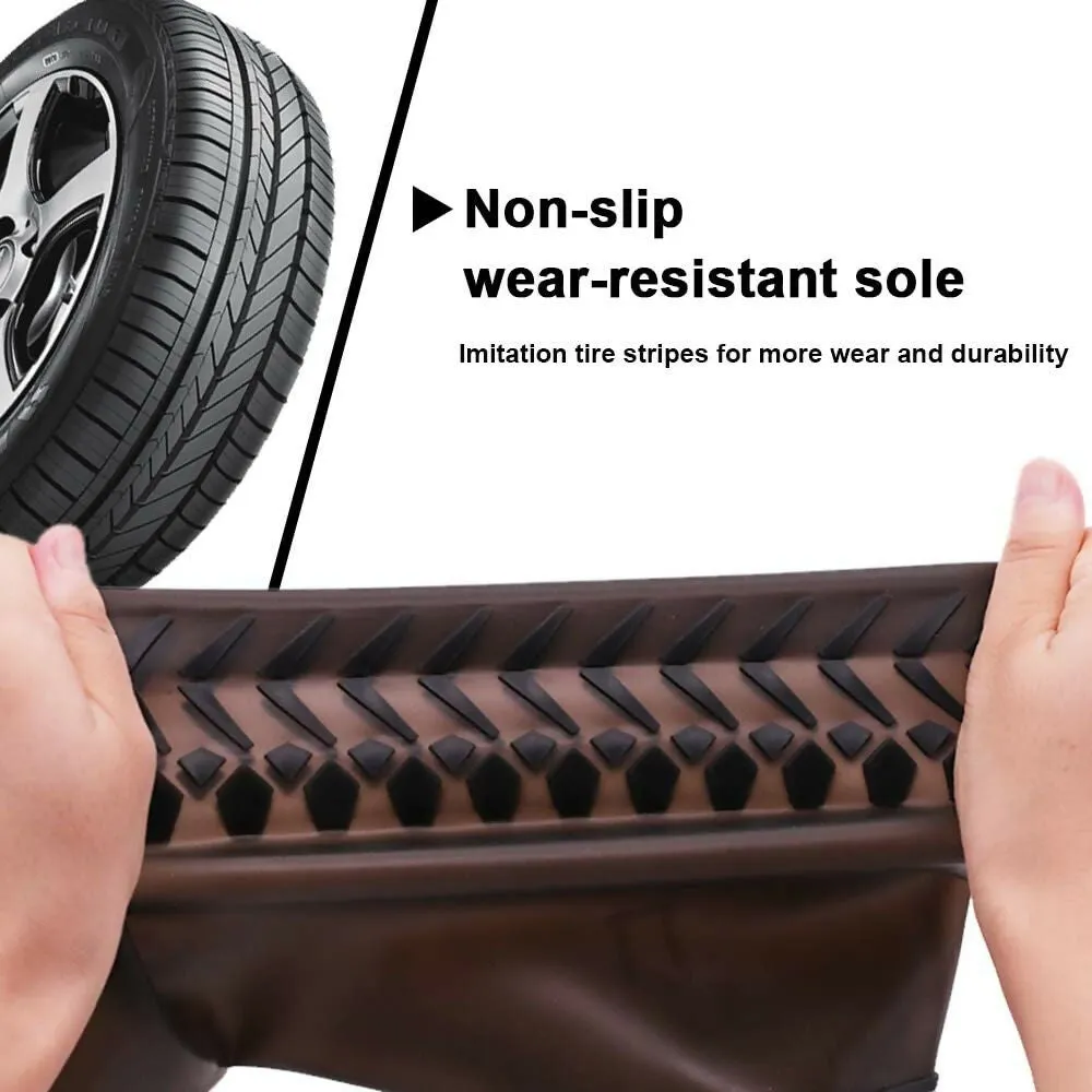 Silicone Shoe Covers – Waterproof, Reusable & Easy to Carry (Black, Free Size)