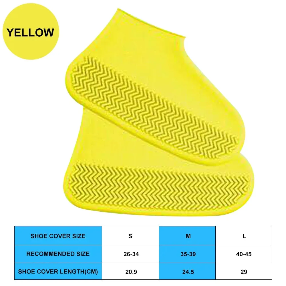 Silicone Waterproof Anti-Slip Shoe Covers for Outdoors