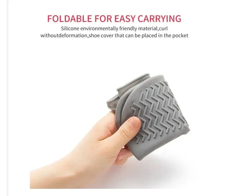 Silicone Waterproof Anti-Slip Shoe Covers for Outdoors