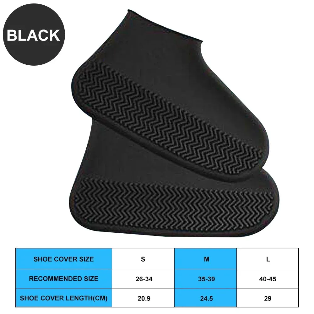 Silicone Waterproof Anti-Slip Shoe Covers for Outdoors