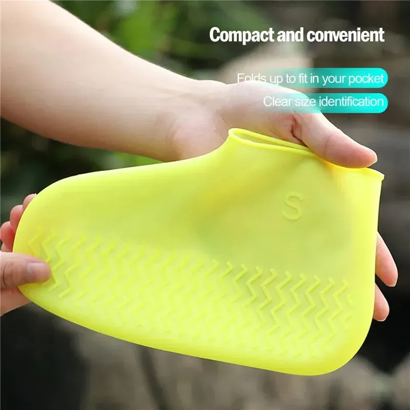 Silicone Waterproof Anti-Slip Shoe Covers for Outdoors