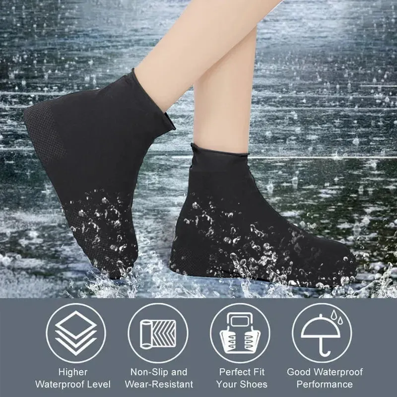 Silicone Waterproof Anti-Slip Shoe Covers for Outdoors