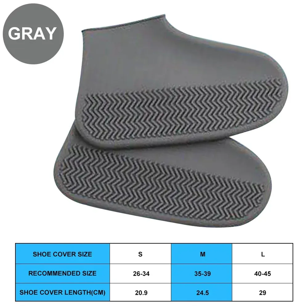 Silicone Waterproof Anti-Slip Shoe Covers for Outdoors