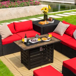 SilverCrate ™ 42 Inches 60,000 Btu Rectangular Propane Fire Pit Table