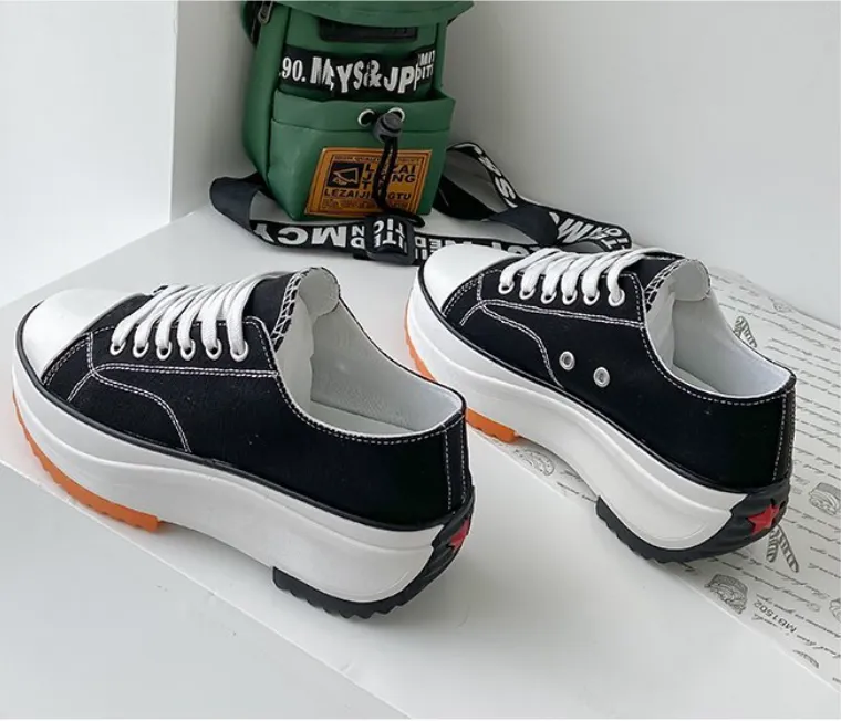 sizes Women Orthopedic Low-Top Canvas Platform Sneakers