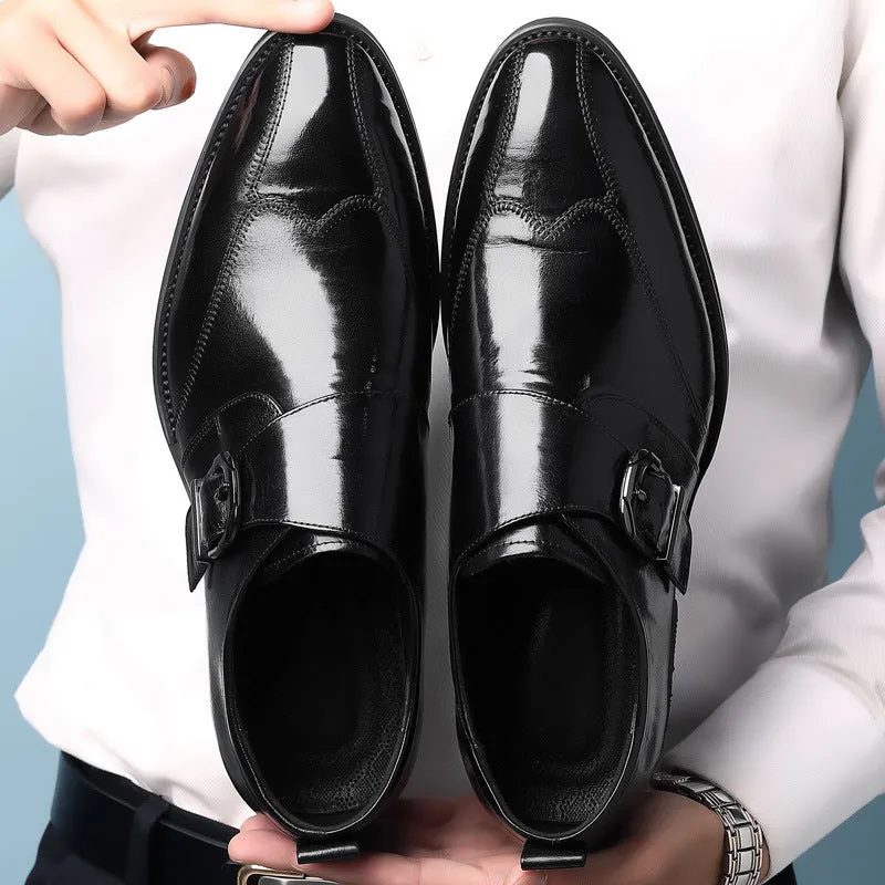 Slip-on casual leather shoes