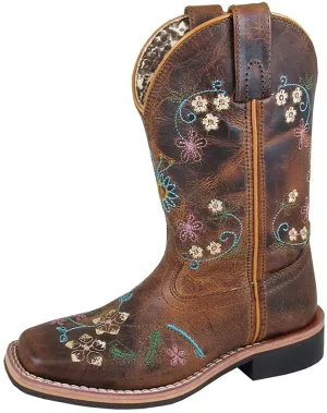 Smoky Mountain Children's Floralie Embroidered Western Cowboy Boot