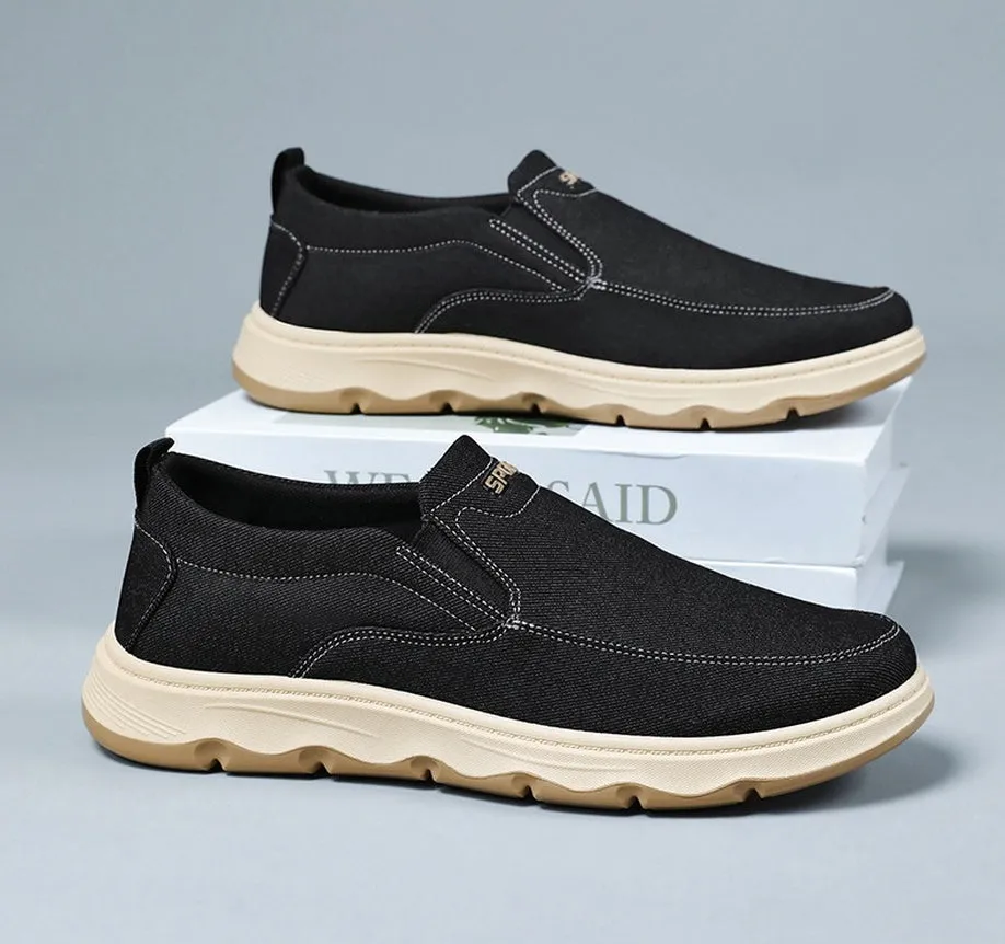 Soft and Water-Resistant Low-Top Moccasins with Slip-Resistant Outsole